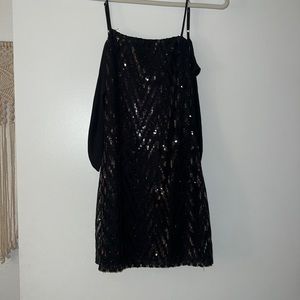 lucy in the sky reflective sequin mini dress